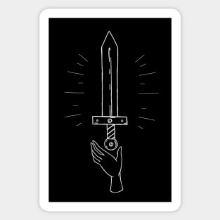 Sword Hand Traditional Style Sticker